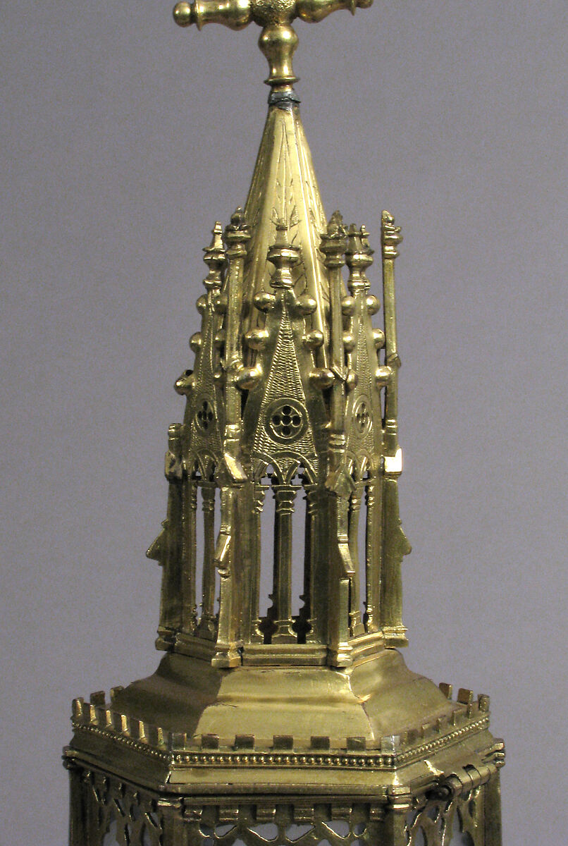 Reliquary, Basse taille enamel, silver, gilded copper, glass, Italian