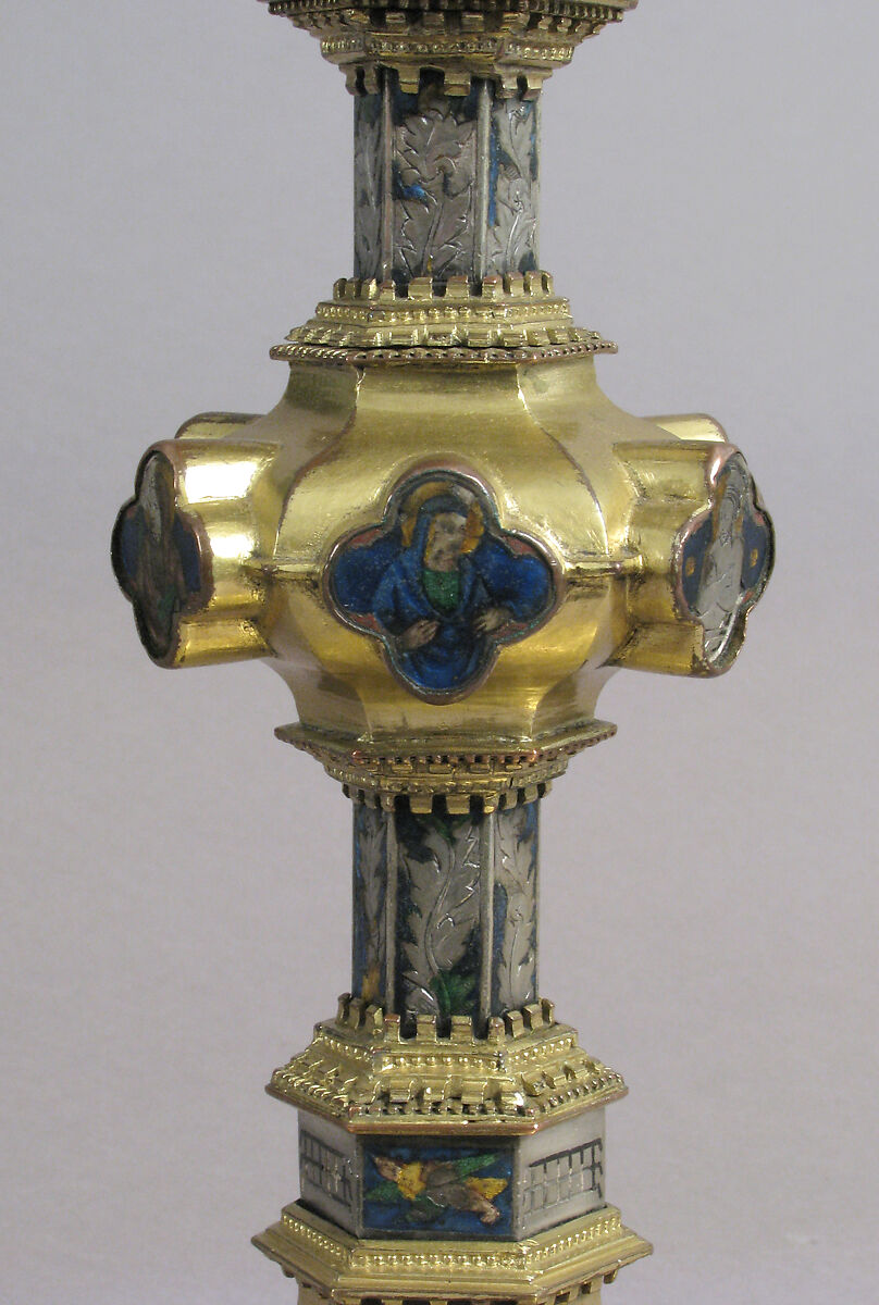 Reliquary, Basse taille enamel, silver, gilded copper, glass, Italian