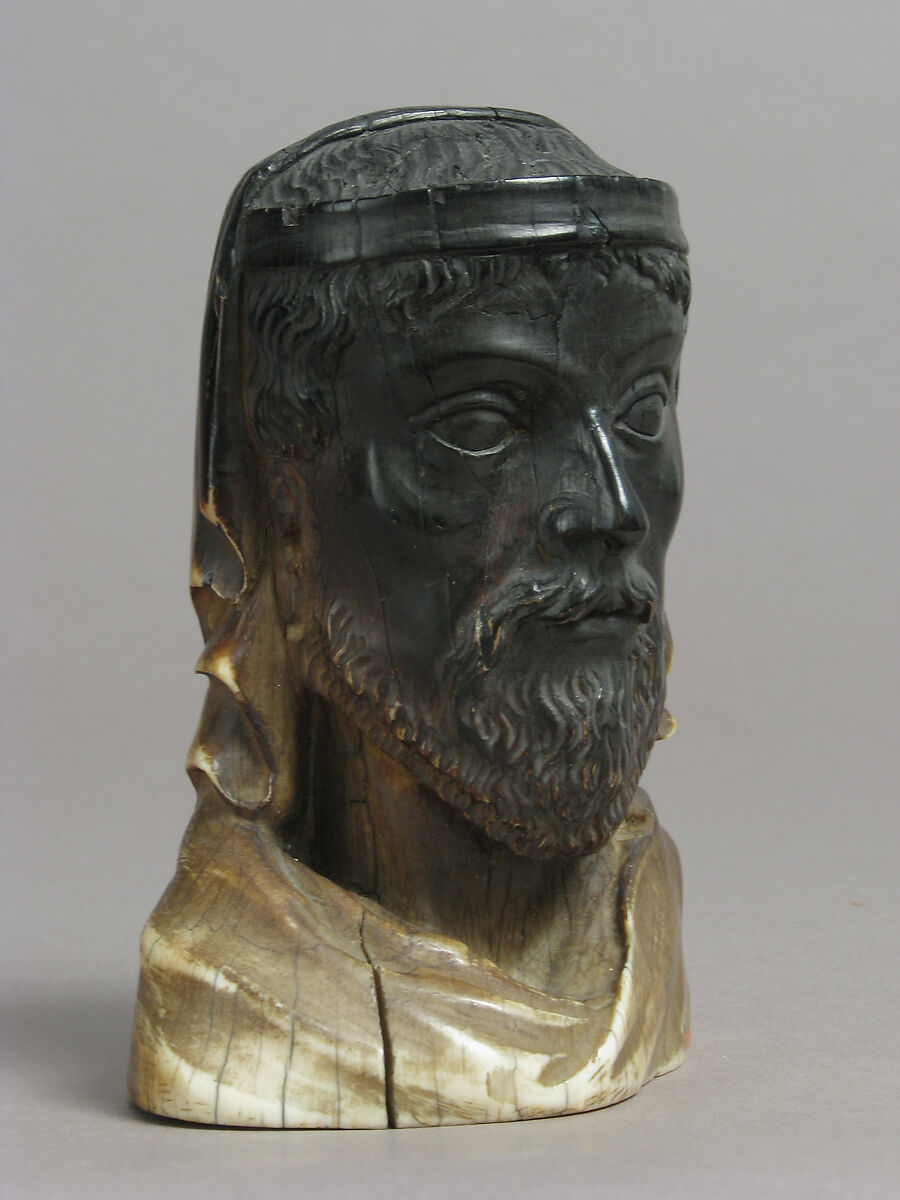 Head of Christ, Elephant ivory, European (Medieval style) 