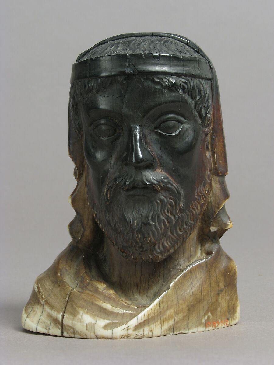 Head of Christ, Elephant ivory, European (Medieval style)