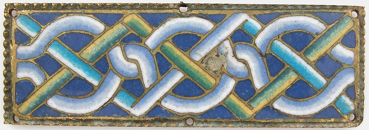 Plaque from a Reliquary Shrine, Champlevé enamel, copper alloy, gilt, German 