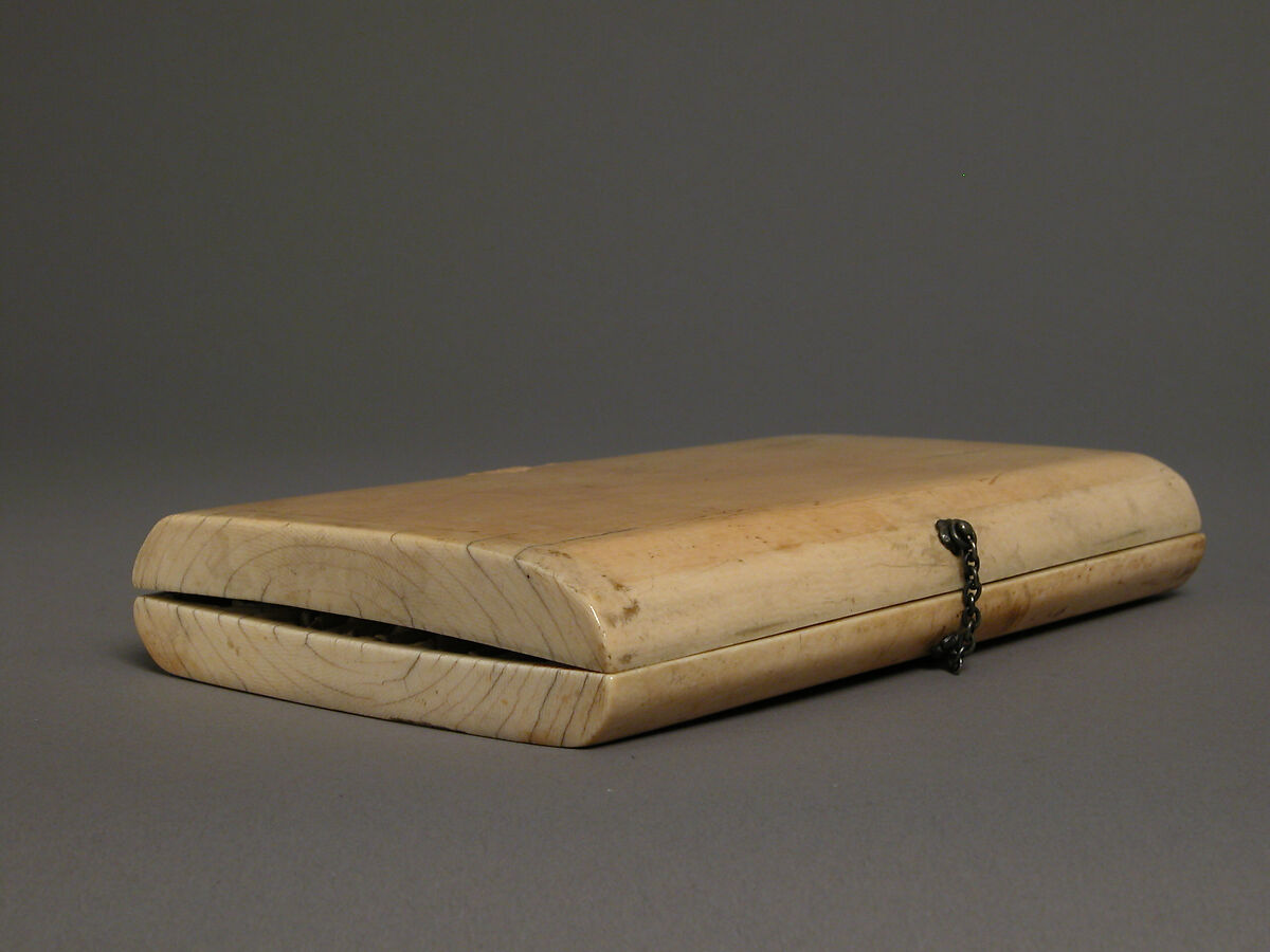 Diptych, Elephant ivory with metal mounts, French