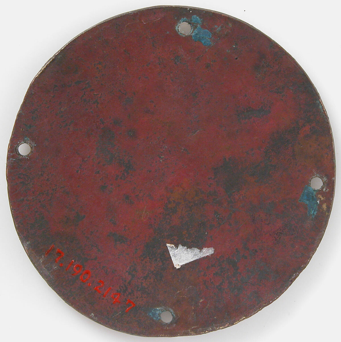 Medallion with Two Young Warriors with Falchions and Bucklers, Champlevé enamel and gilded copper, French