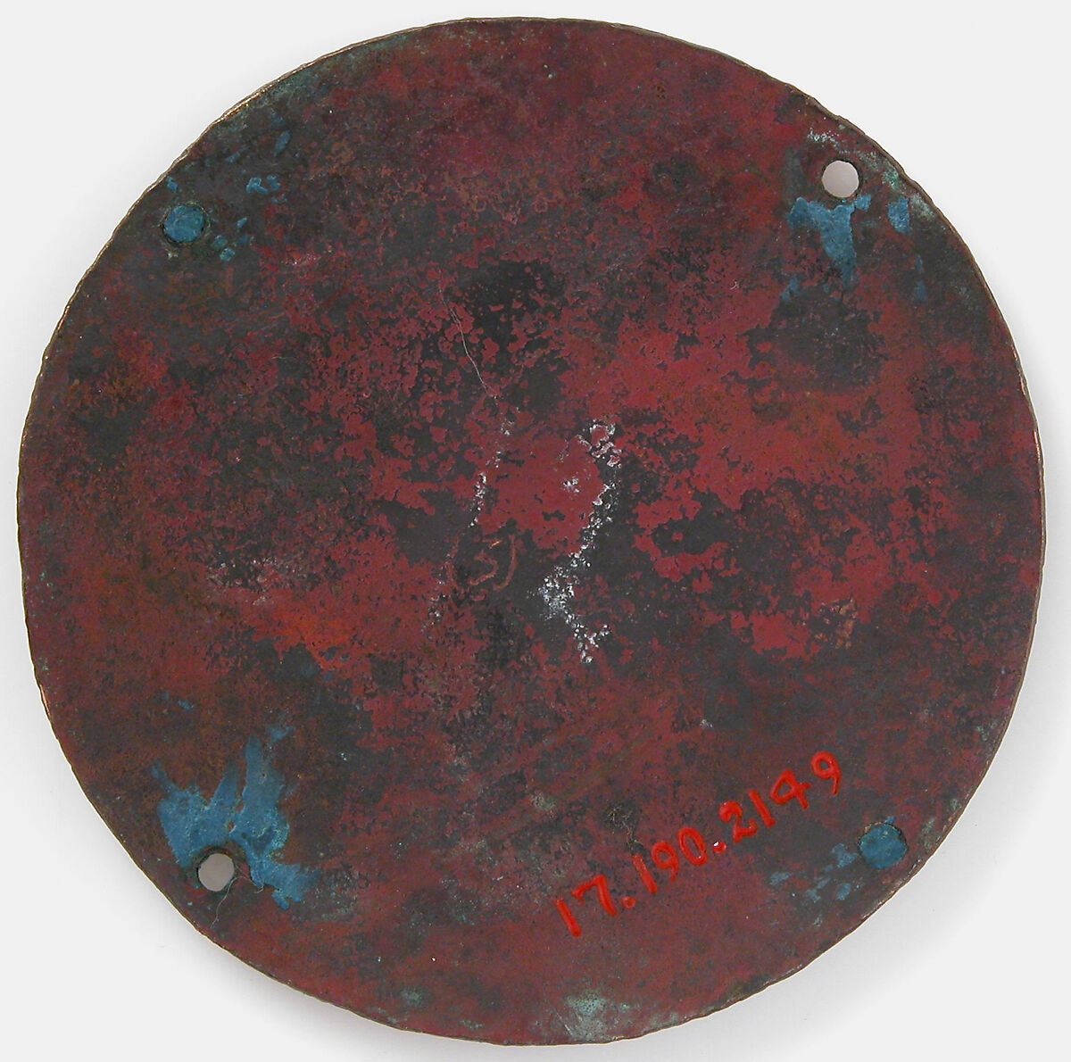 Medallion with Man Fighting Basilisk, Champlevé enamel and gilded copper, French