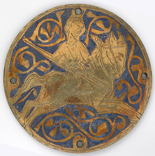 Medallion with Youth on Galloping Horse