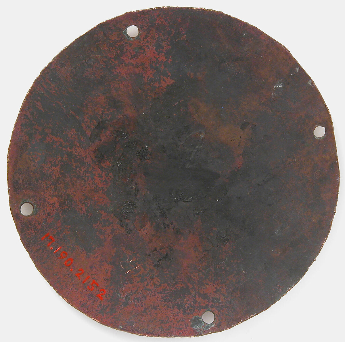 Medallion with Varlet with Horn and Hound, Copper: engraved and gilt; champlevé enamel: medium and light blue and white, French