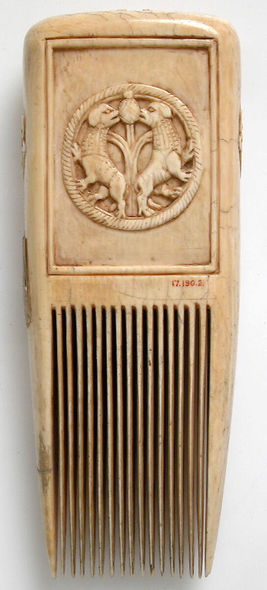 Comb, Elephant ivory, European (Medieval style) 