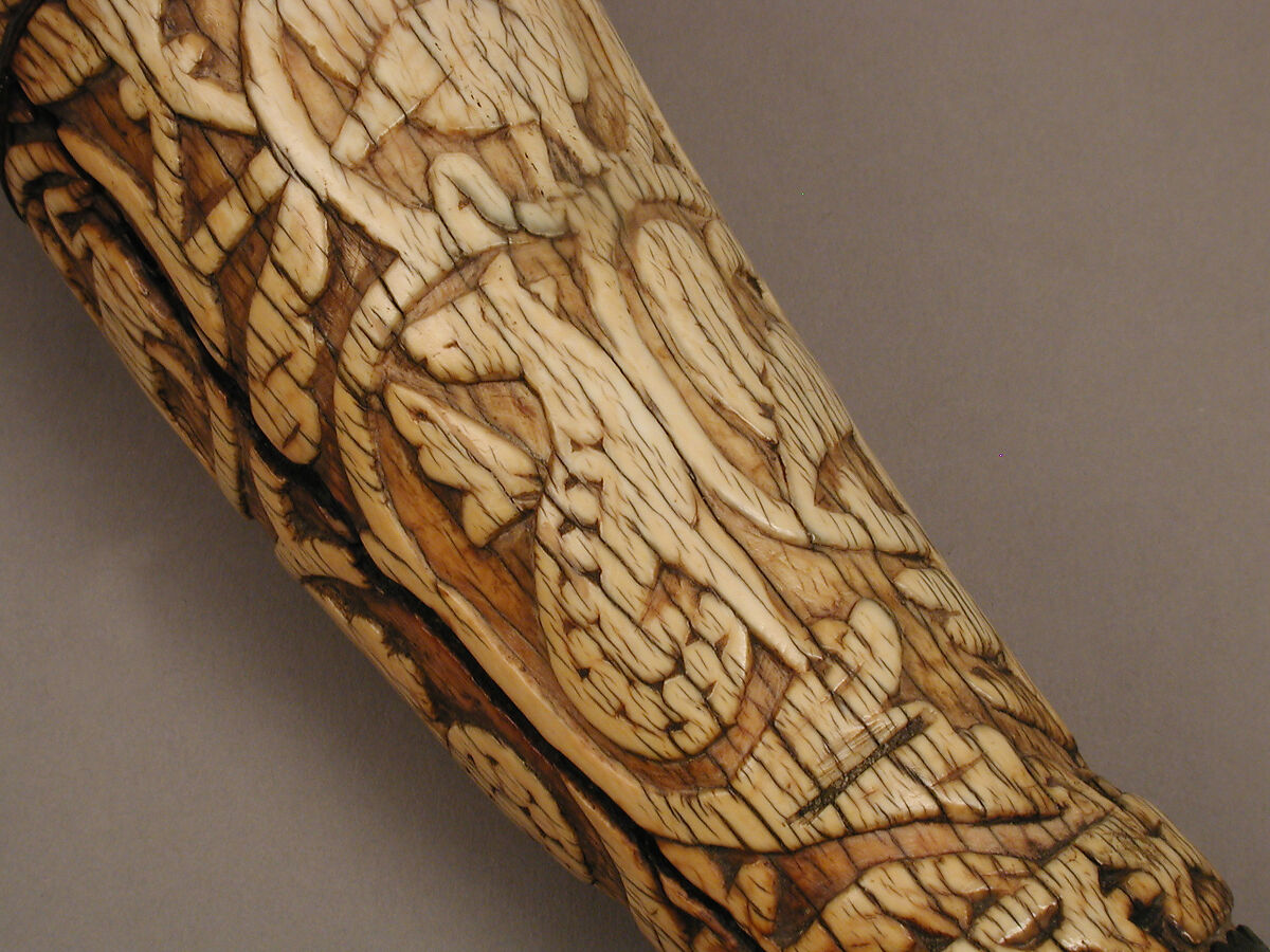 Oliphant, Elephant ivory, metal mounts, South Italian