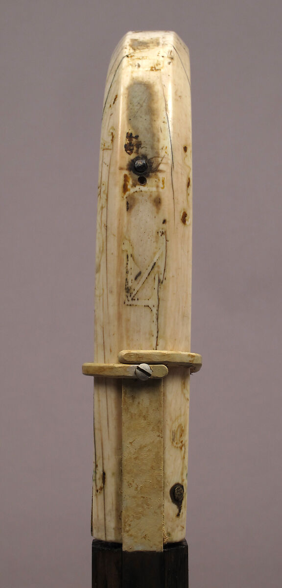 Crozier Head with Lamb of God, Elephant ivory, with traces of paint and gilding, silver pins, Sicilian or North Italian