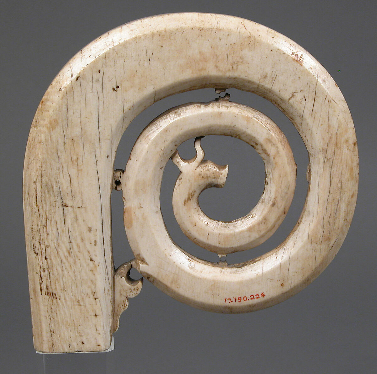 Crozier Head with Double Volute, Elephant ivory, South Italian 