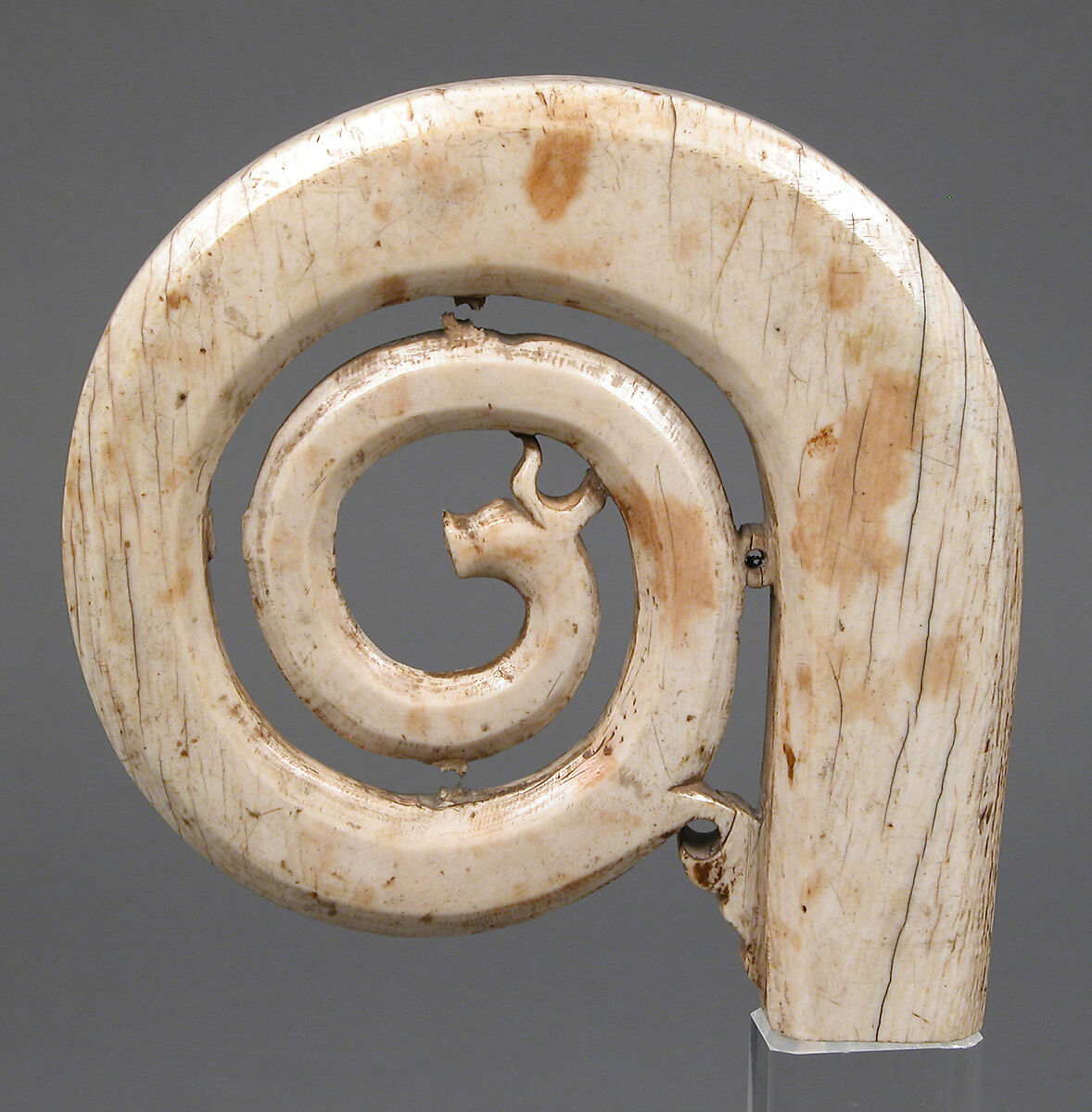 Crozier Head with Double Volute, Elephant ivory, South Italian