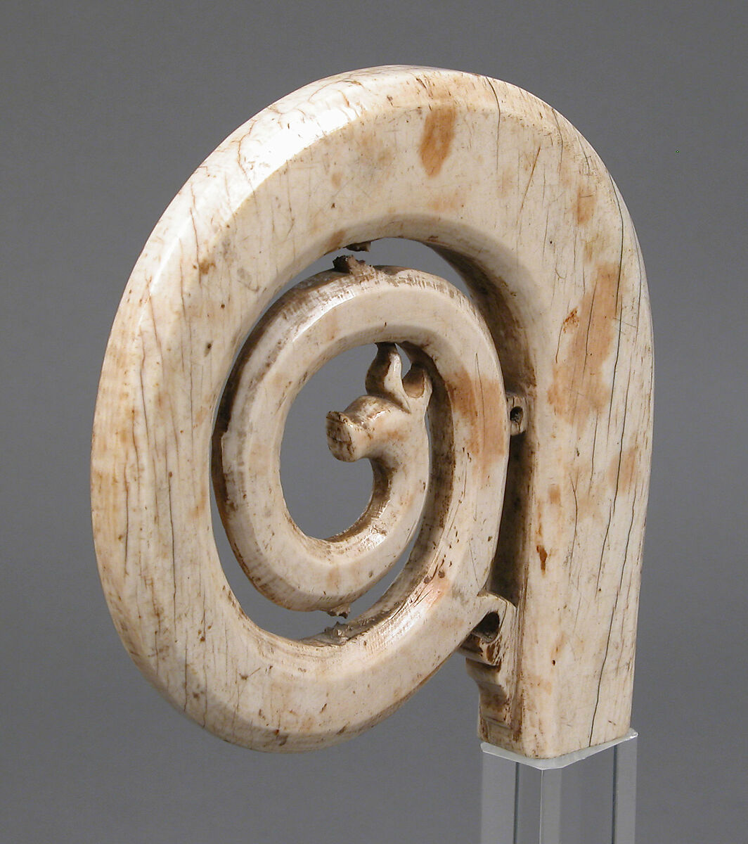 Crozier Head with Double Volute, Elephant ivory, South Italian