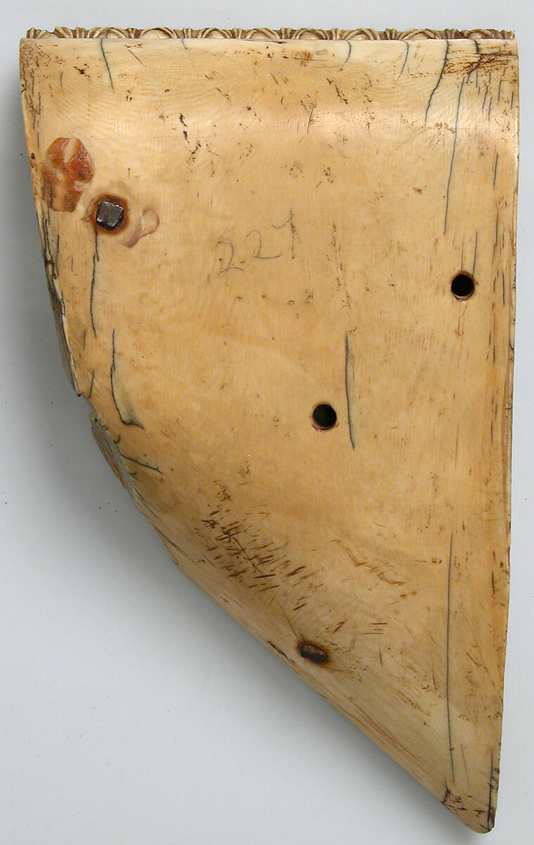 Fragment with Knight on Horseback, Elephant ivory, European (Medieval style)