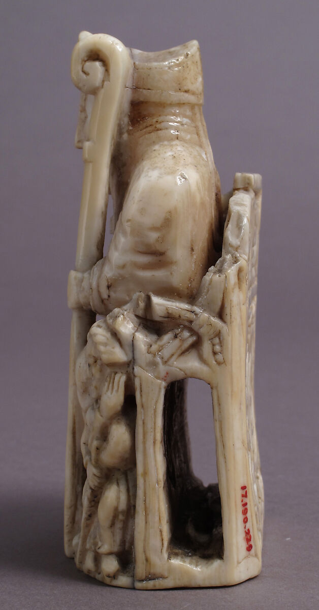 Bishop Chess Piece, Walrus ivory, Scandinavian