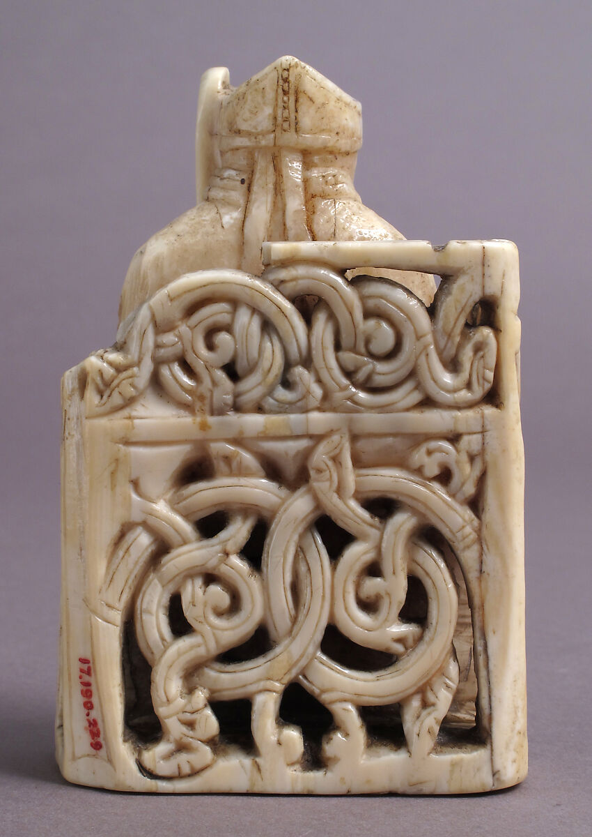 Bishop Chess Piece, Walrus ivory, Scandinavian