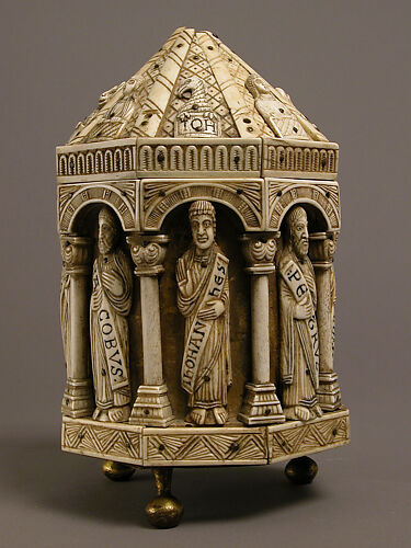 Tower Reliquary with Eight Apostles and the Symbols of the Four Evangelists