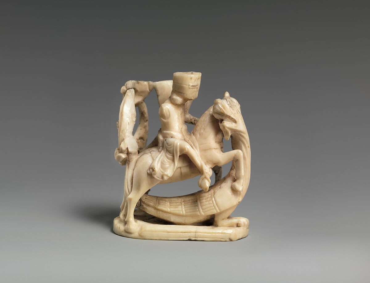 Knight Chess Piece, Walrus ivory, British 