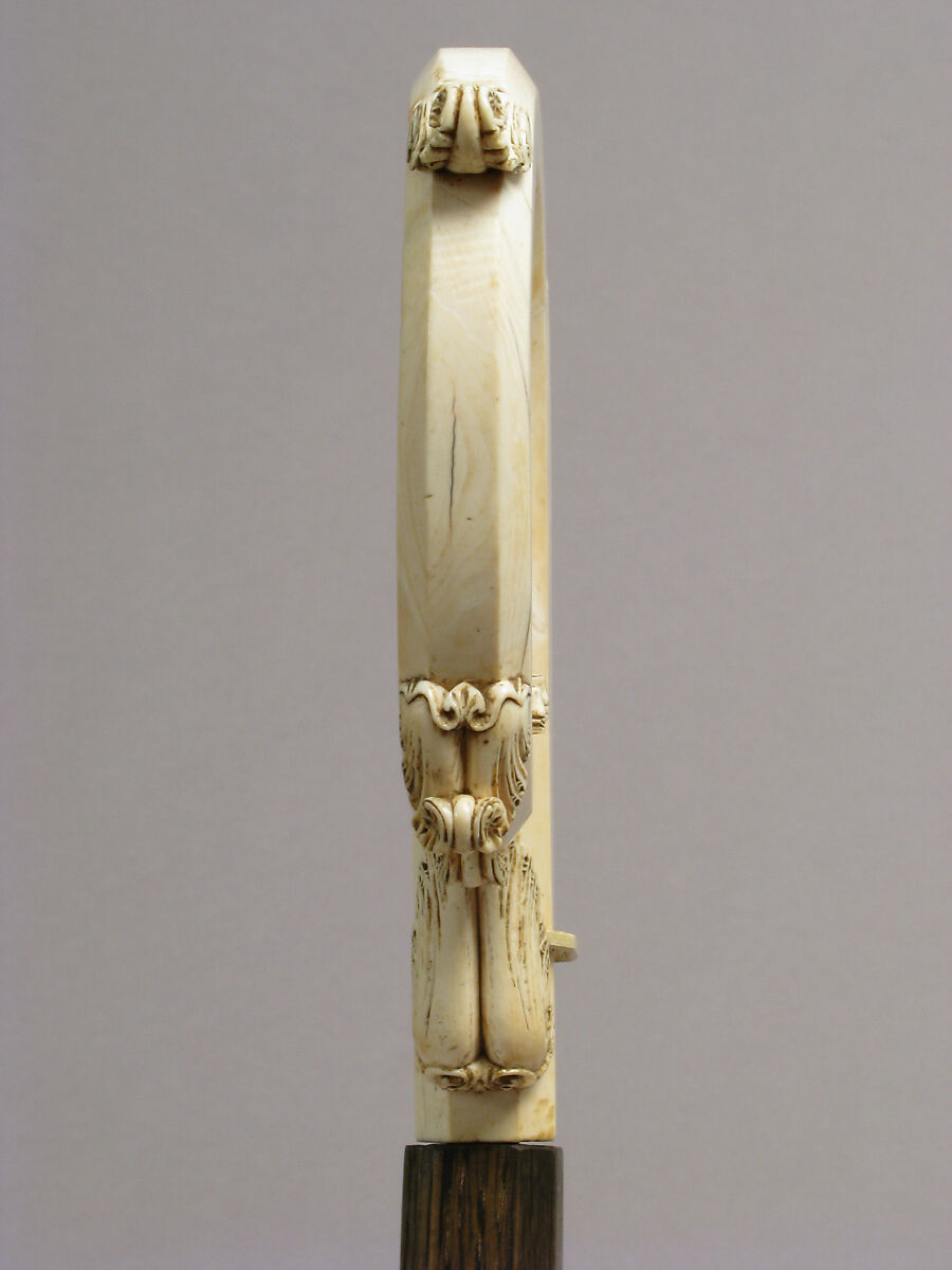 Head of a Crozier, Elephant ivory, traces of polychromy and gilding, South Italian