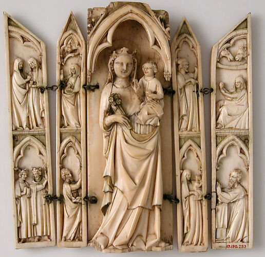 Folding Shrine with Virgin and Child