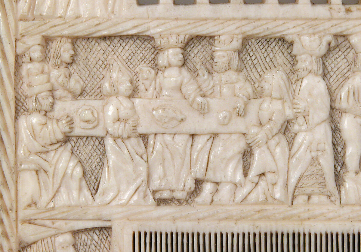 Comb, Elephant ivory, North French or Netherlandish