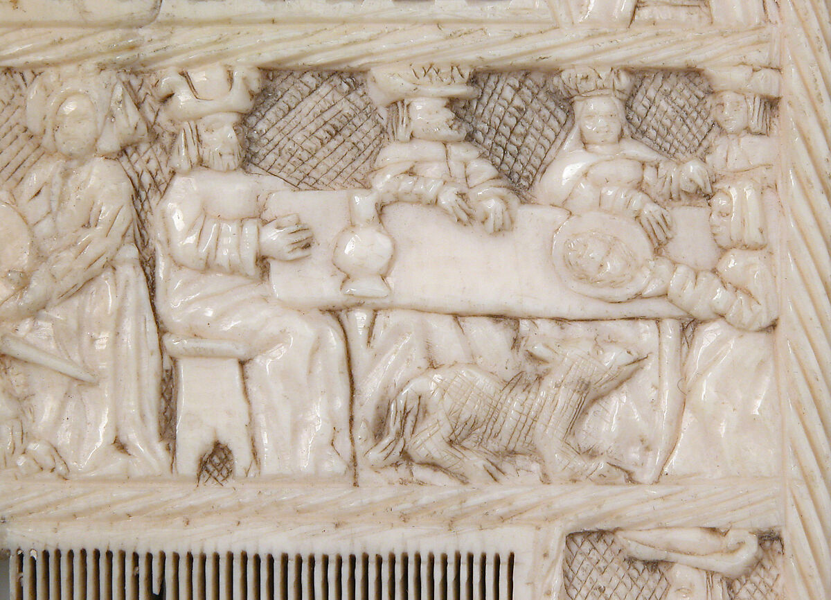 Comb, Elephant ivory, North French or Netherlandish