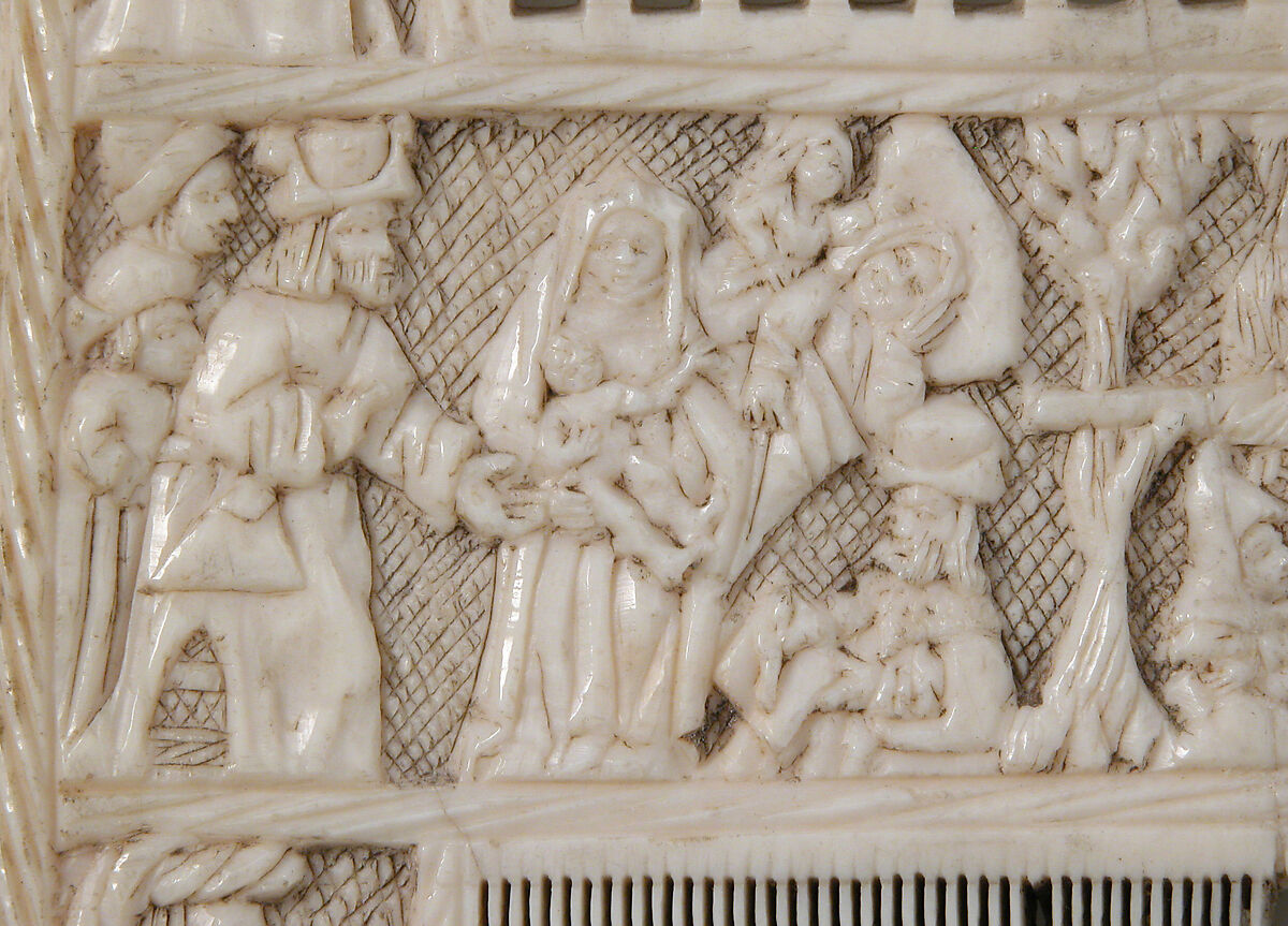 Comb, Elephant ivory, North French or Netherlandish