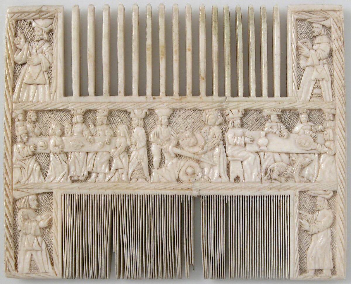 Comb, Elephant ivory, North French or Netherlandish