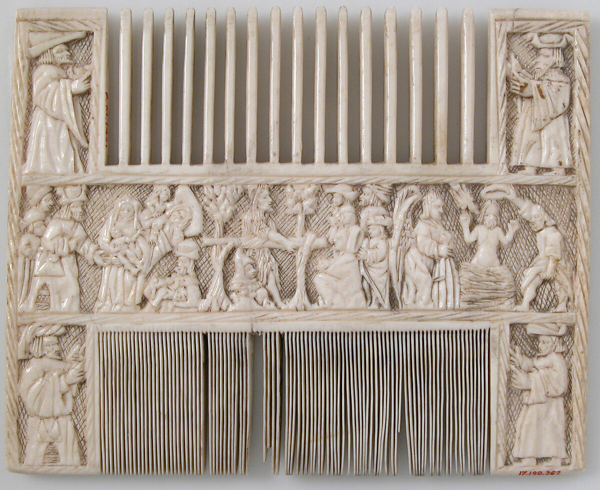 Comb, Elephant ivory, North French or Netherlandish