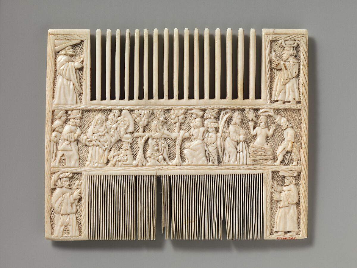Comb, Elephant ivory, North French or Netherlandish