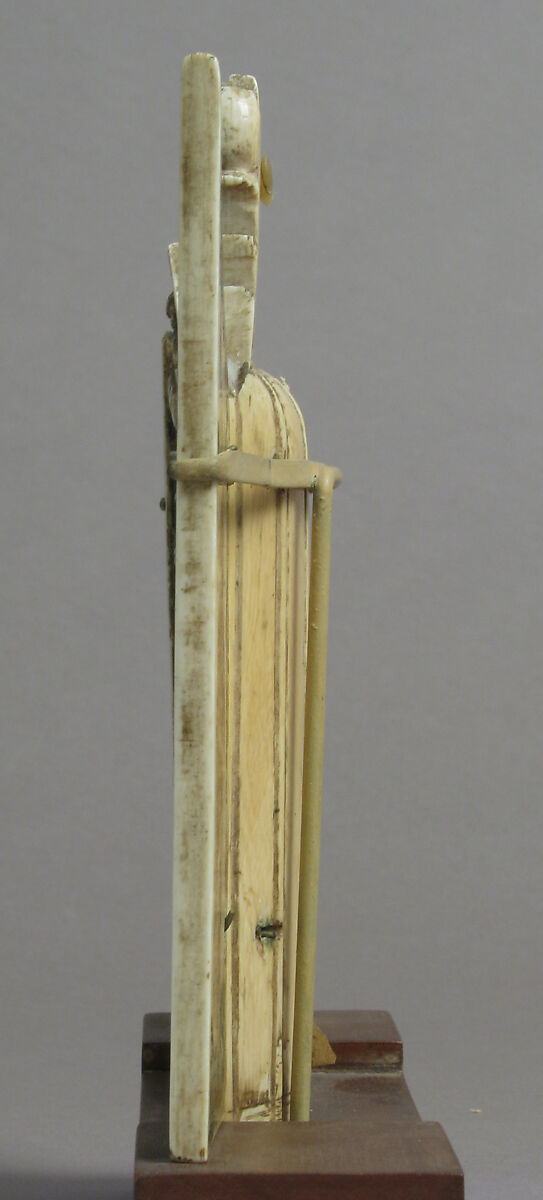 Triptych with Virgin and Child and Saints, Elephant ivory, polychromy, gilding with metal mounts, Italian