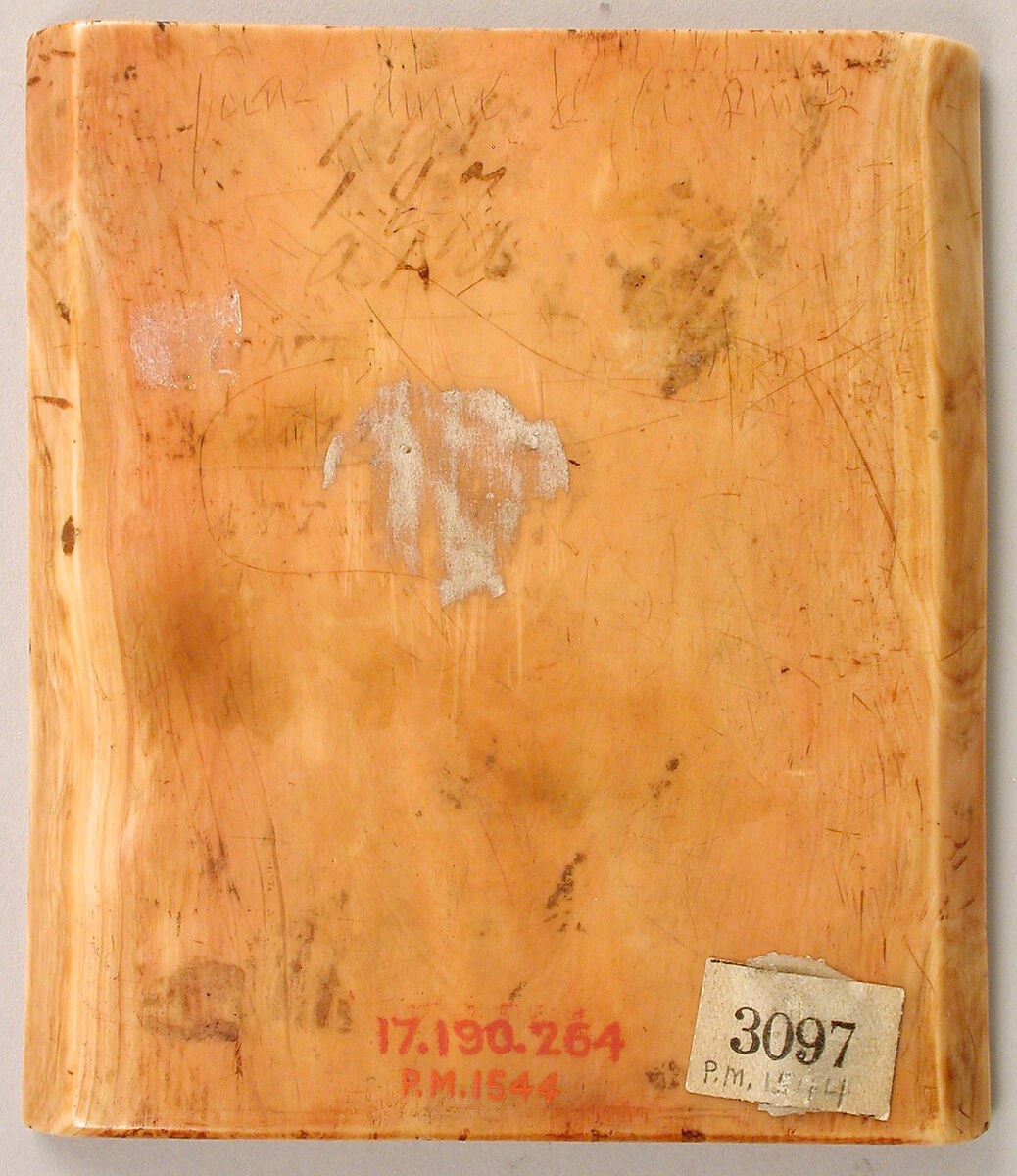 Plaque with the Crucifixion, Elephant ivory with paint, South Netherlandish