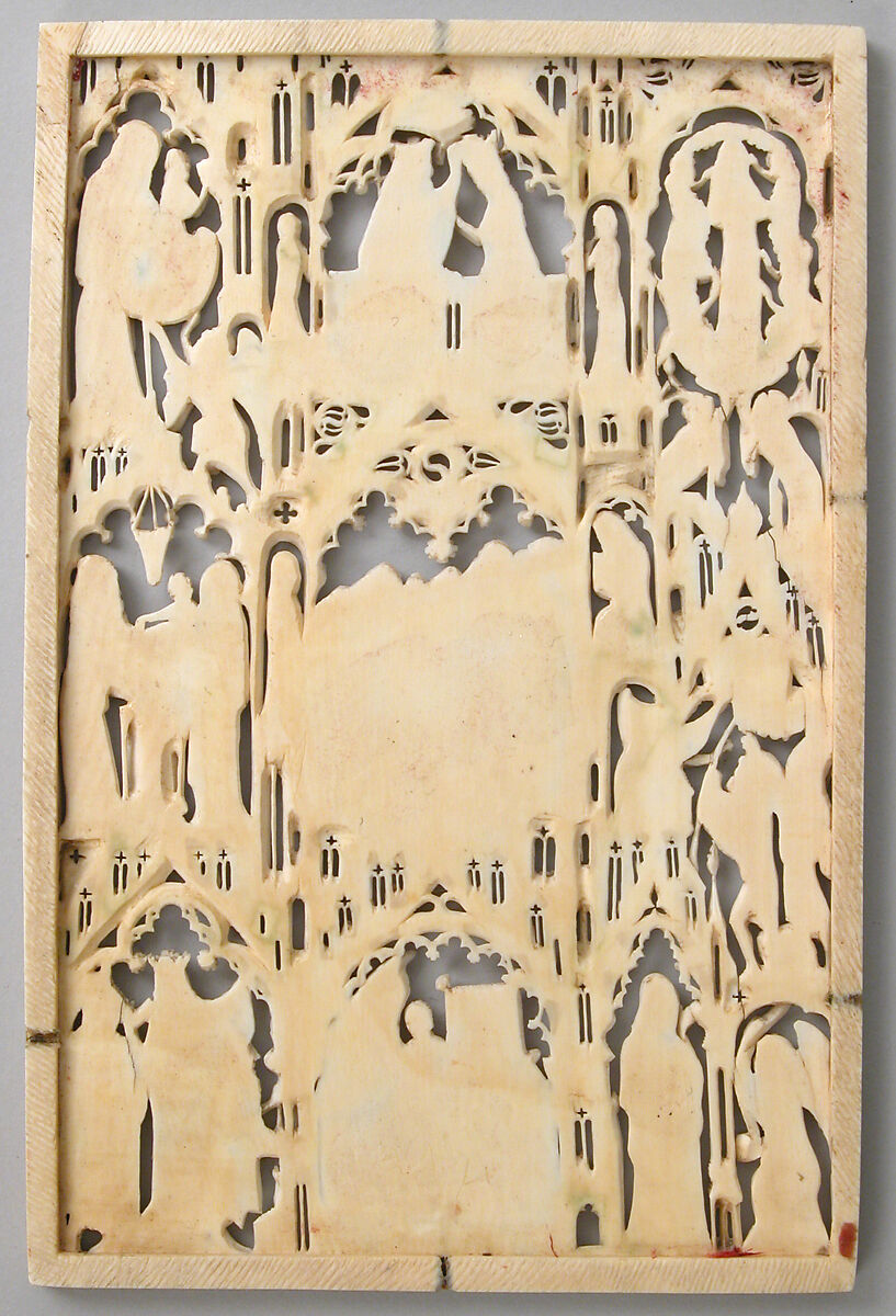 Leaf from a Diptych with the life of the Virgin, Elephant ivory, British