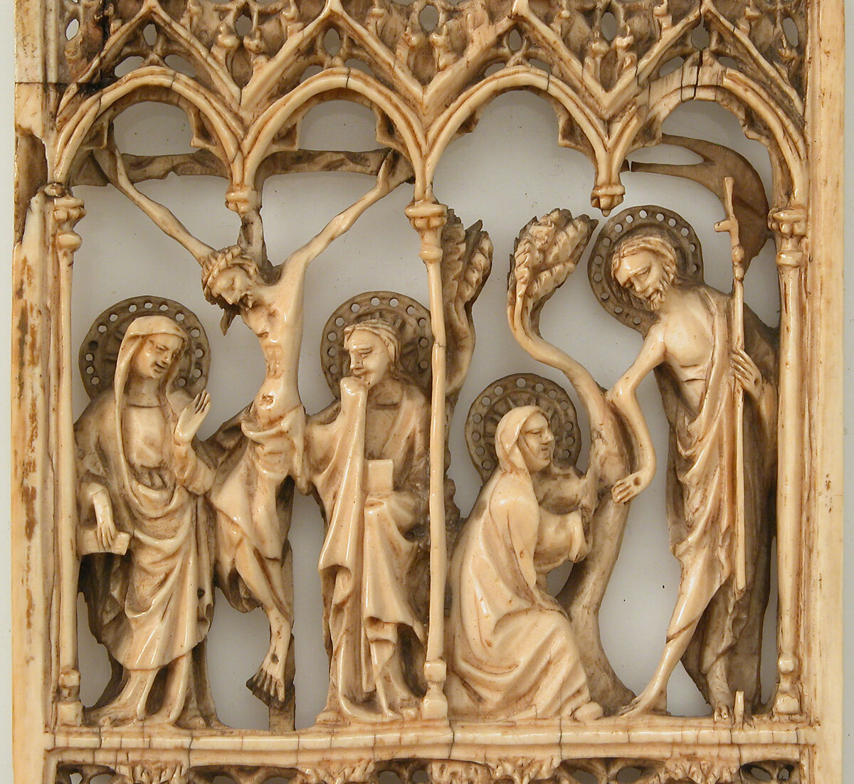 Panel from a  Diptych, Elephant ivory, French or European