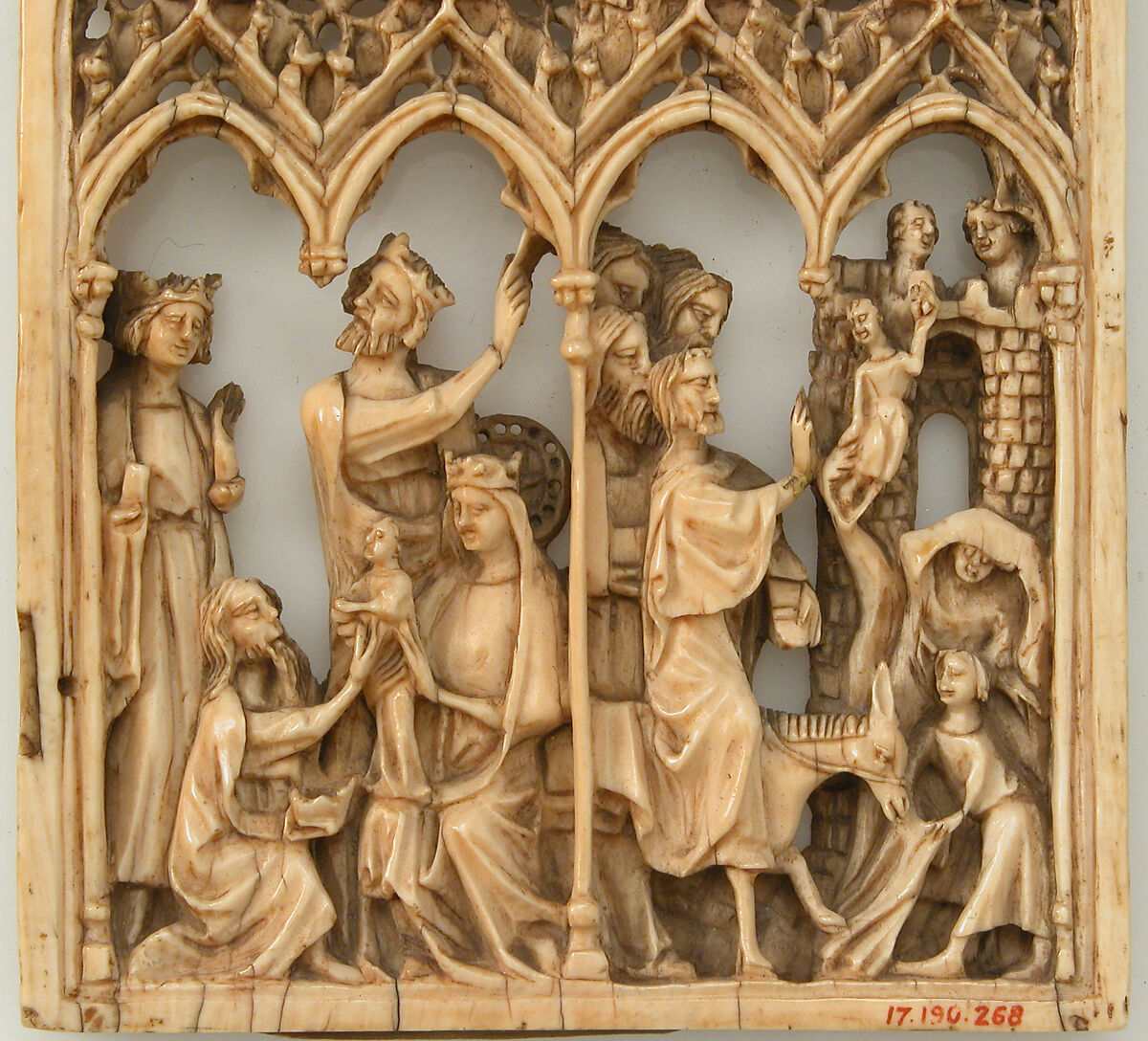 Panel from a  Diptych, Elephant ivory, French or European