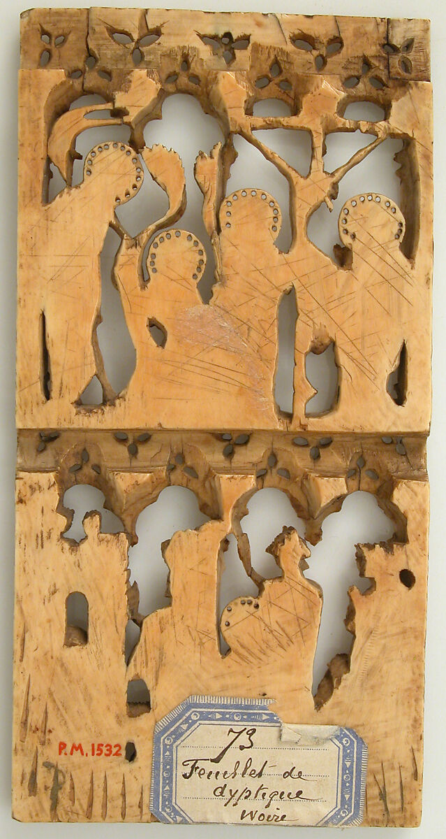 Panel from a  Diptych, Elephant ivory, French or European