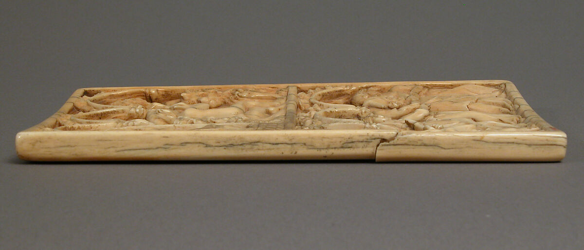 Panel with Scenes featuring Unknown Saints, Elephant ivory, European (Medieval style)
