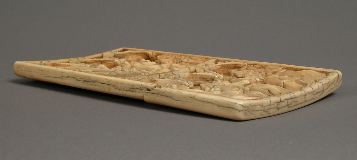 Panel with Scenes featuring Unknown Saints, Elephant ivory, European (Medieval style)