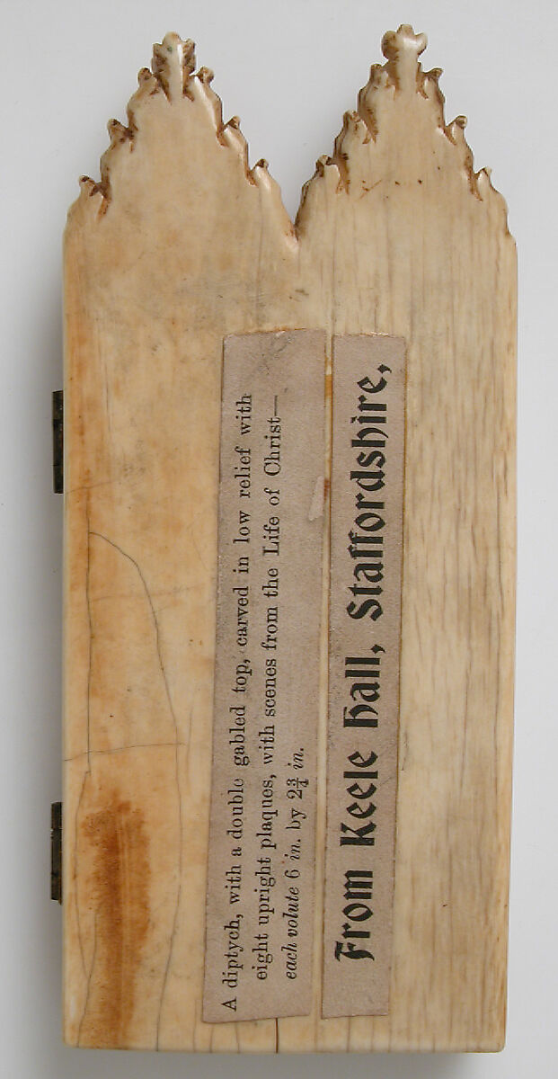 Diptych with Scenes from the Life of Christ, Elephant ivory with metal hinges, European (Medieval style)