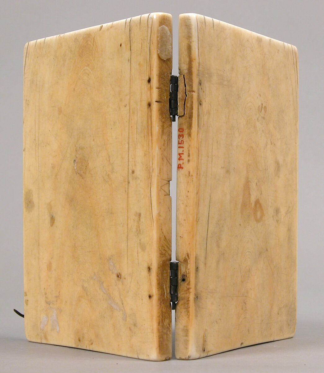 Diptych with Scenes from the Passion, Elephant ivory with paint and metal mounts, French