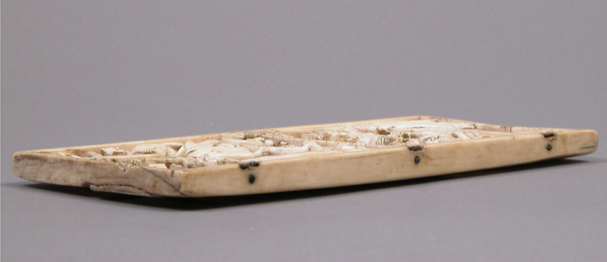 Leaf from an Ivory Diptych, Elephant ivory with traces of polychromy, French