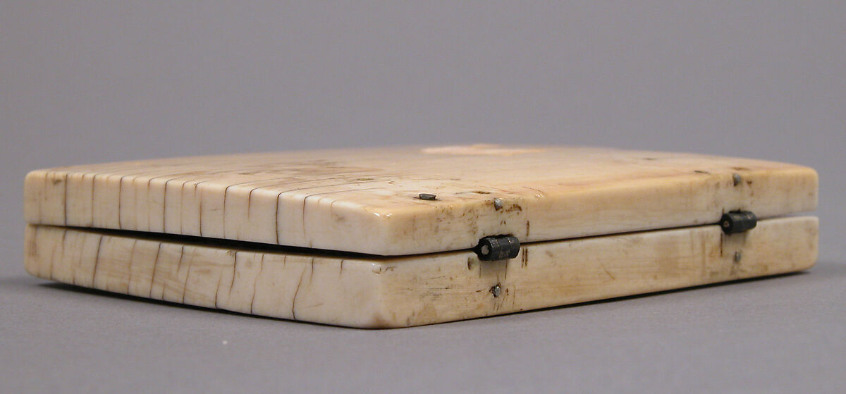 Diptych with the Adoration of the Magi and the Crucifixion, Elephant ivory with metal mounts, French or German