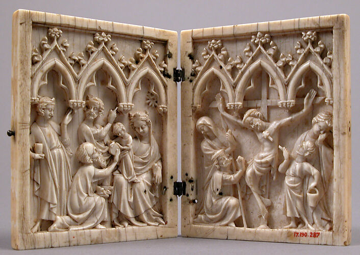 Diptych with the Adoration of the Magi and the Crucifixion