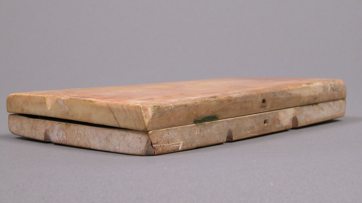 Painted Diptych, Elephant ivory with paint, French or North Spanish