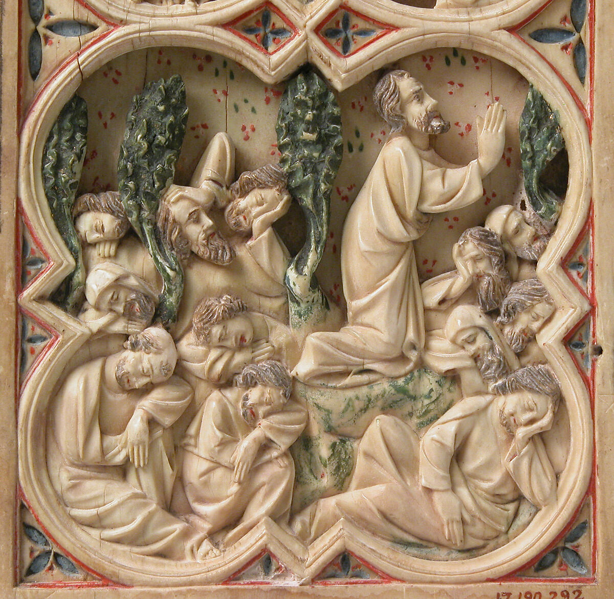 Leaf from a Diptych with Scenes from the Life of Christ, Elephant ivory with paint, French or North Spanish