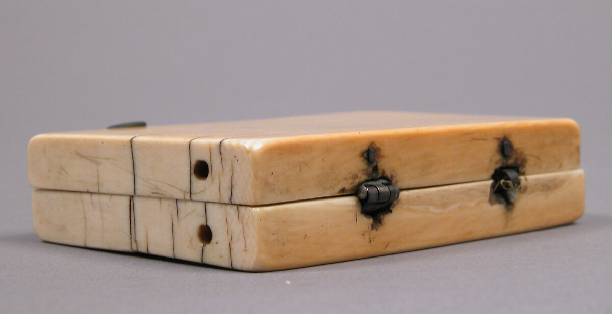 Diptych with the Glorification of the Virgin and the Crucifixion, Elephant ivory with metal mounts, German