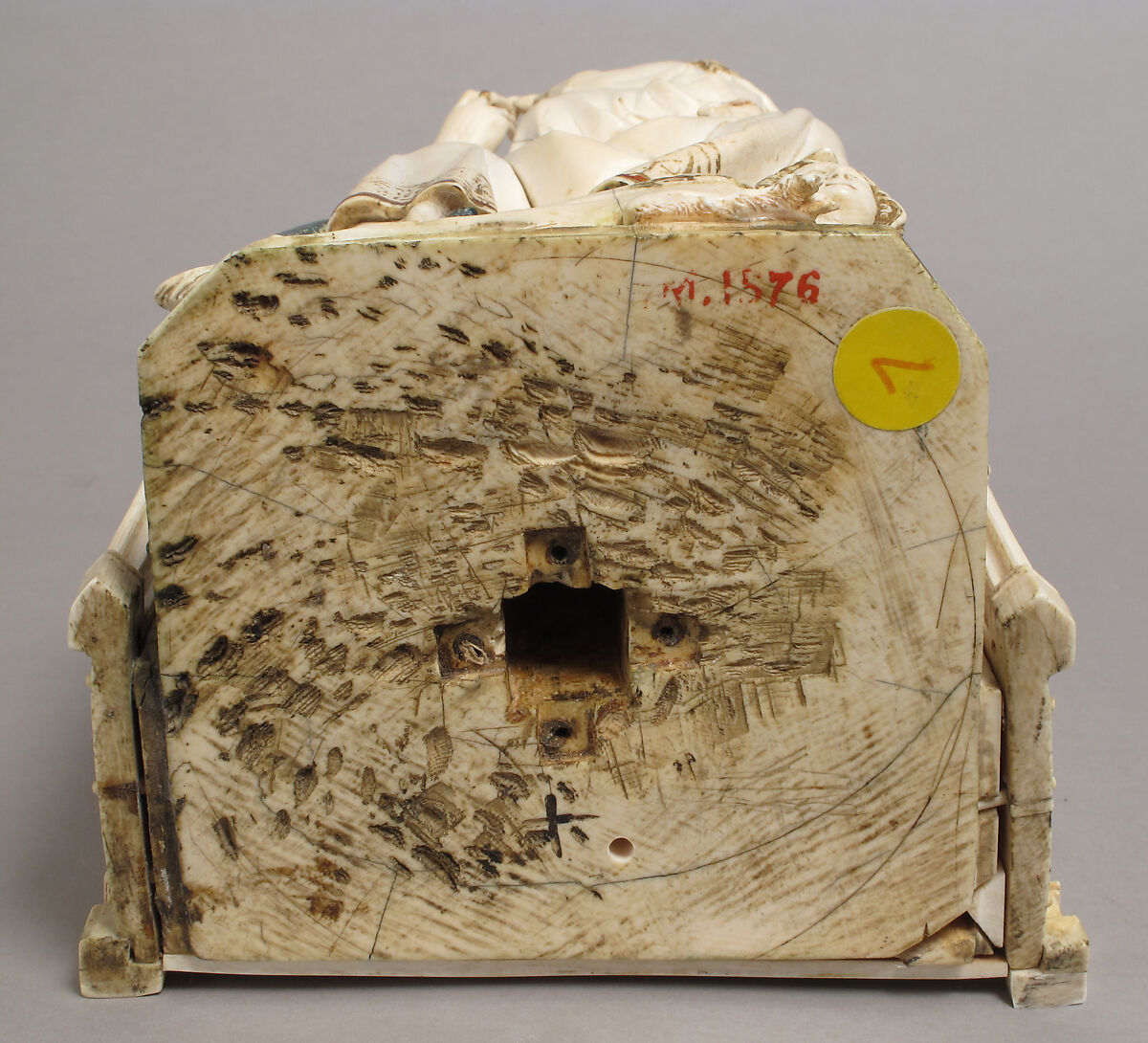 Virgin and Child, Elephant ivory with paint, French