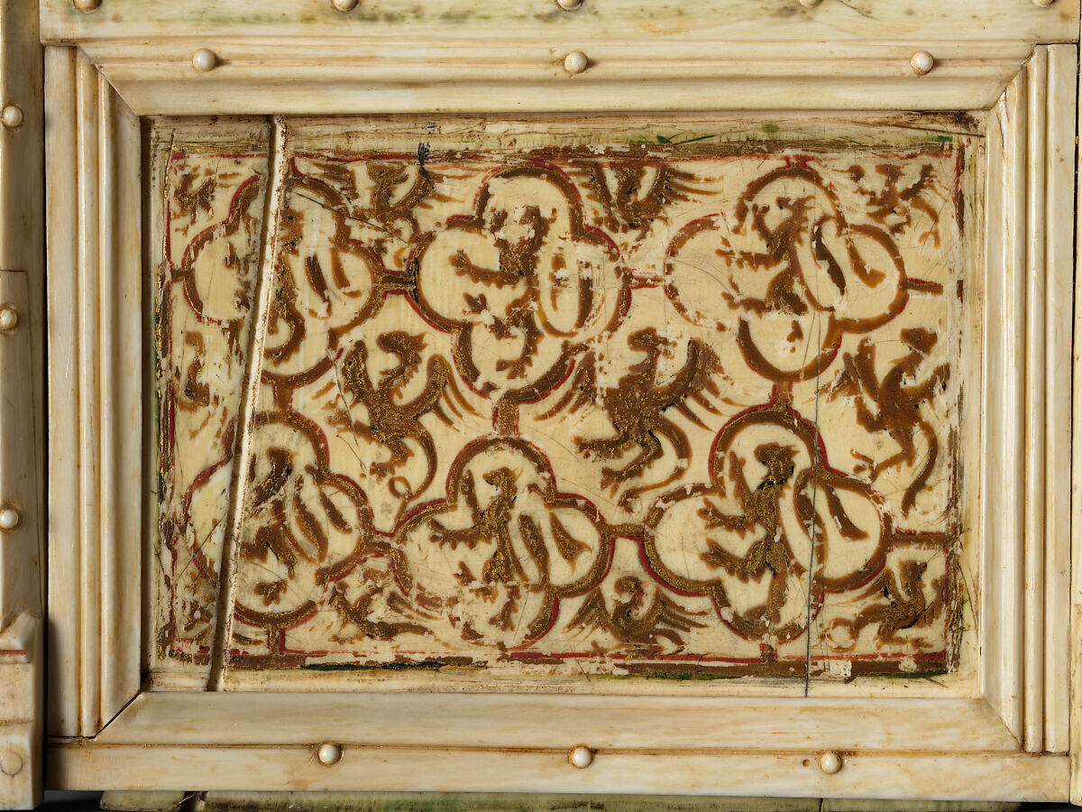 Virgin and Child, Elephant ivory with paint, French