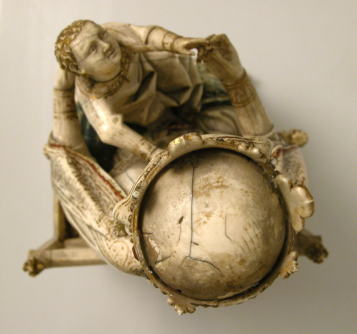 Virgin and Child, Elephant ivory with paint, French