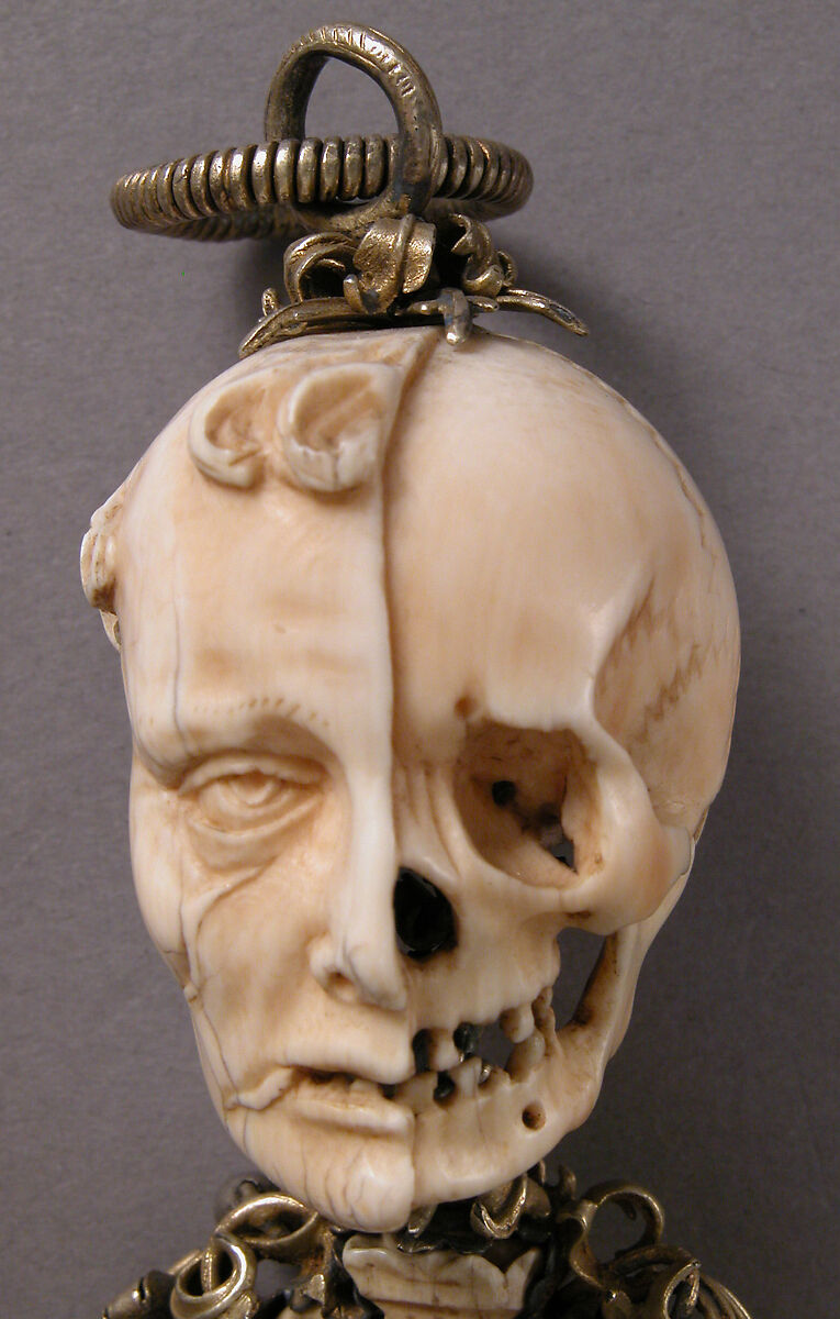 Rosary, Elephant ivory, silver, and partially gilded mounts, German