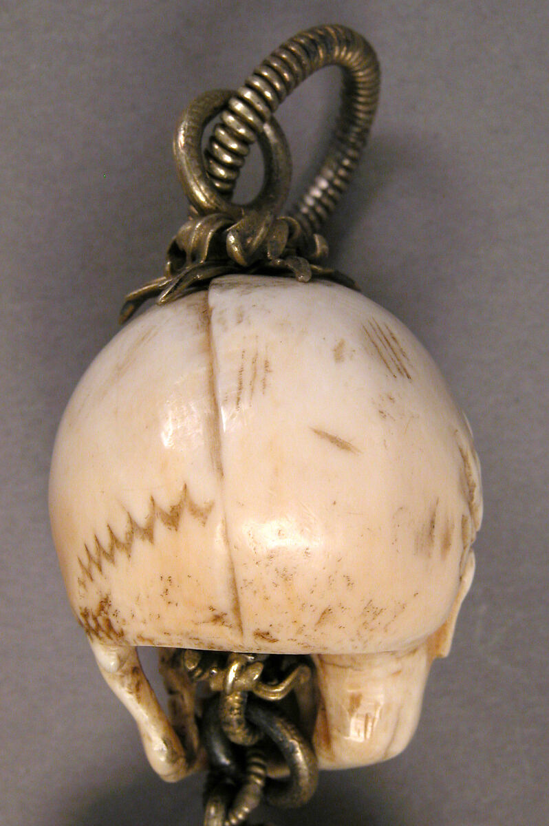 Rosary, Elephant ivory, silver, and partially gilded mounts, German